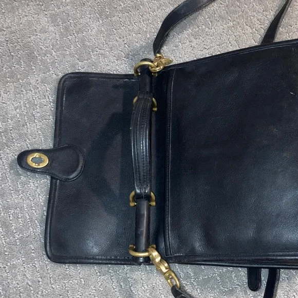 Coach Black Leather Crossbody Bag - Picture 6 of 8
